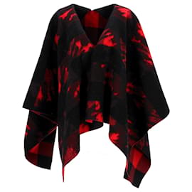 Reversibles Poncho von Dsquared2 aus roter Wolle
