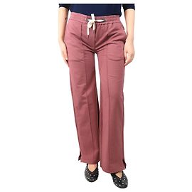 Brunello Cucinelli Pflaumenfarbene elastische Hose - Größe S