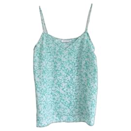 Equipment Laya Grünes Floral Seiden-Cami-Top