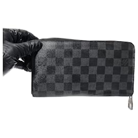 LOUIS VUITTON Portefeuille Zippy Organisateur en Toile Damier Graphite Noir/Gris - Louis Vuitton