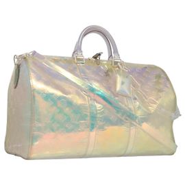LOUIS VUITTON Monogram Prism Keepall Bandouliere 50 Tasche M53271 LV Auth JB033A