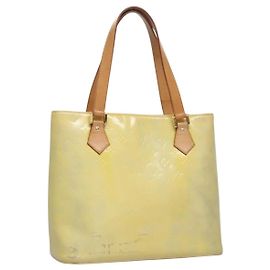 LOUIS VUITTON Monogram Vernis Houston Borsa a Mano Blu Baby M91005 LV Auth BA788
