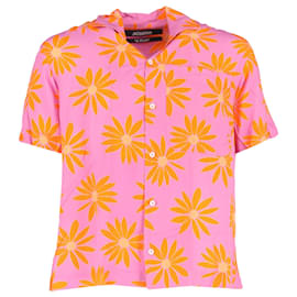 Camicia Jean stampata Jacquemus in viscosa rosa