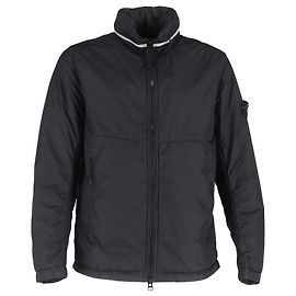 Stone Island Hidden Hood Jacke aus schwarzem Nylon