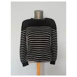 Black Striped Sweater – Saint Laurent Paris – Size M - Autre Marque