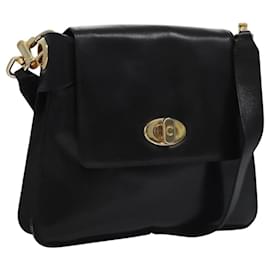 Céline Borsa a Spalla CELINE in Pelle Nera Oro Auth EC517