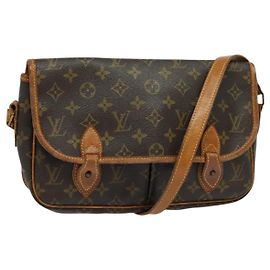 LOUIS VUITTON Monogram Gibeciere MM Bolsa de Hombro M42247 LV Auth ep7955