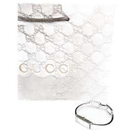 Orologio in acciaio vintage Gucci Horsebit argento