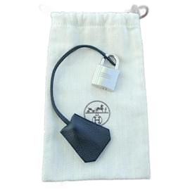 Campanella, tirante e lucchetto hermès togo nero nuovo per borsa a tracolla