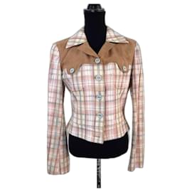 D&G Tartan Jacke Y2K Stil Baumwolle