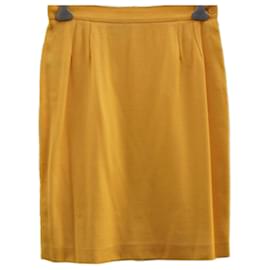 Jupe en laine orange Yves Saint Laurent