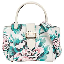 Burberry Leder Tasche mit floralem Design und Schnalle