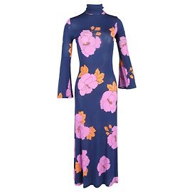 Autre Marque Dodo Bar Or Brigitte Floral Rollkragen-Maxikleid aus mehrfarbiger Viskose
