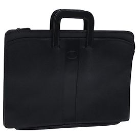 Autre Marque Borsa a mano in pelle nera Burberrys Auth bs23427