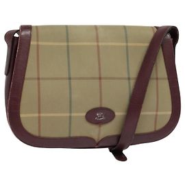 Autre Marque Burberrys Nova Check Schultertasche aus Canvas Beige Gold Auth th5781