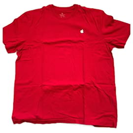 Camiseta limitada para empleados de Apple Rojo Magma Extra Grande XL Manga Corta Unisex Camiseta con Logo - Autre Marque