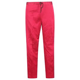Weite Hose mit Kordelzug aus rosa Seide von Dries Van Noten