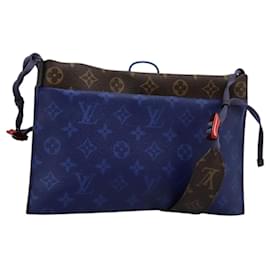 LOUIS VUITTON Borsa a Spalla Monogram Pacific Split Blu M43854 Auth KD201