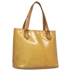 LOUIS VUITTON Monogram Vernis Houston Borsa a Mano Grigia M91053 LV Auth EC632