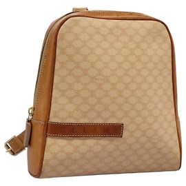 Céline Zaino in tela Macadam CELINE in pelle PVC beige Auth BD1038
