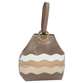 Céline Borsa a Spalla CELINE in Pelle Marrone Oro Auth EC529