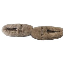 Gianvito Rossi Bailarinas de piel sintética beige
