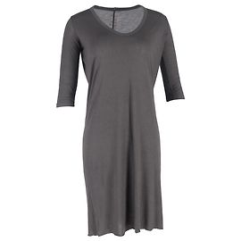 Vestido mini de cuello redondo Rick Owens en algodón gris