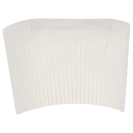 Top tube de malha canelada Chloé em lã branca