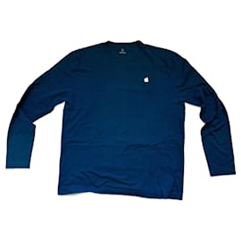 T-shirt unisex a maniche lunghe blu grande limitata per dipendenti Apple con logo - Autre Marque