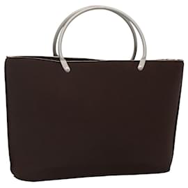 CHANEL Borsa a mano in nylon marrone CC Auth bs23545