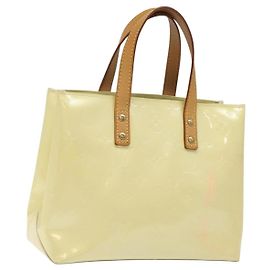 LOUIS VUITTON Monogram Vernis Reade PM Borsa a Mano Perle M91336 LV Auth BD693