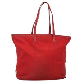 PRADA Borsa Tote in Nylon Rossa Oro Auth fm4463