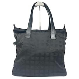 Vintage Chanel Monogram Canvas Bag Black