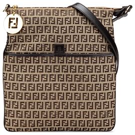Fendi Beige Zucchino Canvas Crossbody