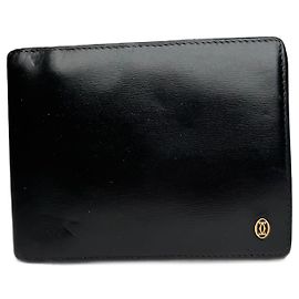Porta carte in pelle vintage Cartier nero