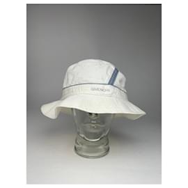 Cappello bucket in tela vintage Givenchy unisex bianco
