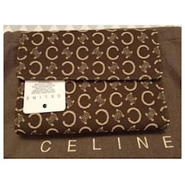 Cartera Céline Monograma Lona Chocolate