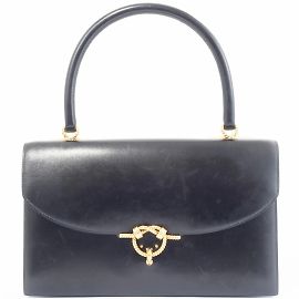 Hermès Borsa Hermes Cordrière in pelle di vitello nera