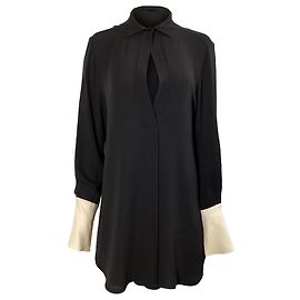Camisa abotonada Petar Petrov en seda negra
