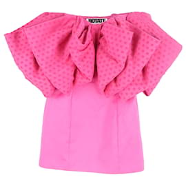 Vestido mini sem alças com detalhe de laço de Birger Christensen Natalie em poliéster rosa - Autre Marque