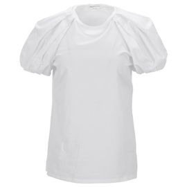 Camiseta de manga abullonada Alexander McQueen en algodón blanco