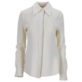 Camisa de crepe Victoria Beckham em viscose branca