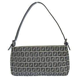 Pochette Fendi Zucchino Blu Navy Motivo Zucca
