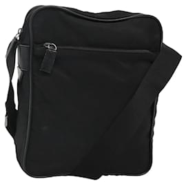 Borsa a spalla PRADA in nylon nero Auth 106796