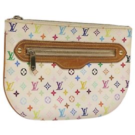 LOUIS VUITTON Monogramm Multicolor Pochette GM Tasche Weiß M60027 LV Auth hk2317