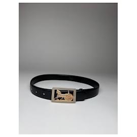 Vintage Celine Paris Leder Gürtel Schwarz - Céline