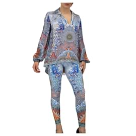 Blusa Camilla de crepé de seda con cristales