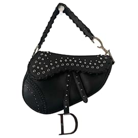 Borsa Saddle Christian Dior in pelle nera