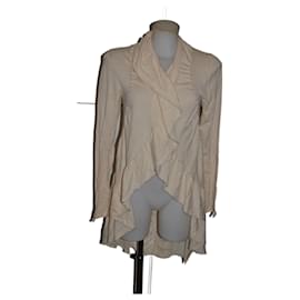 Cárdigan Twin Set de algodón beige
