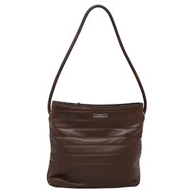GUCCI Tote Bag aus braunem Leder Auth bs23937